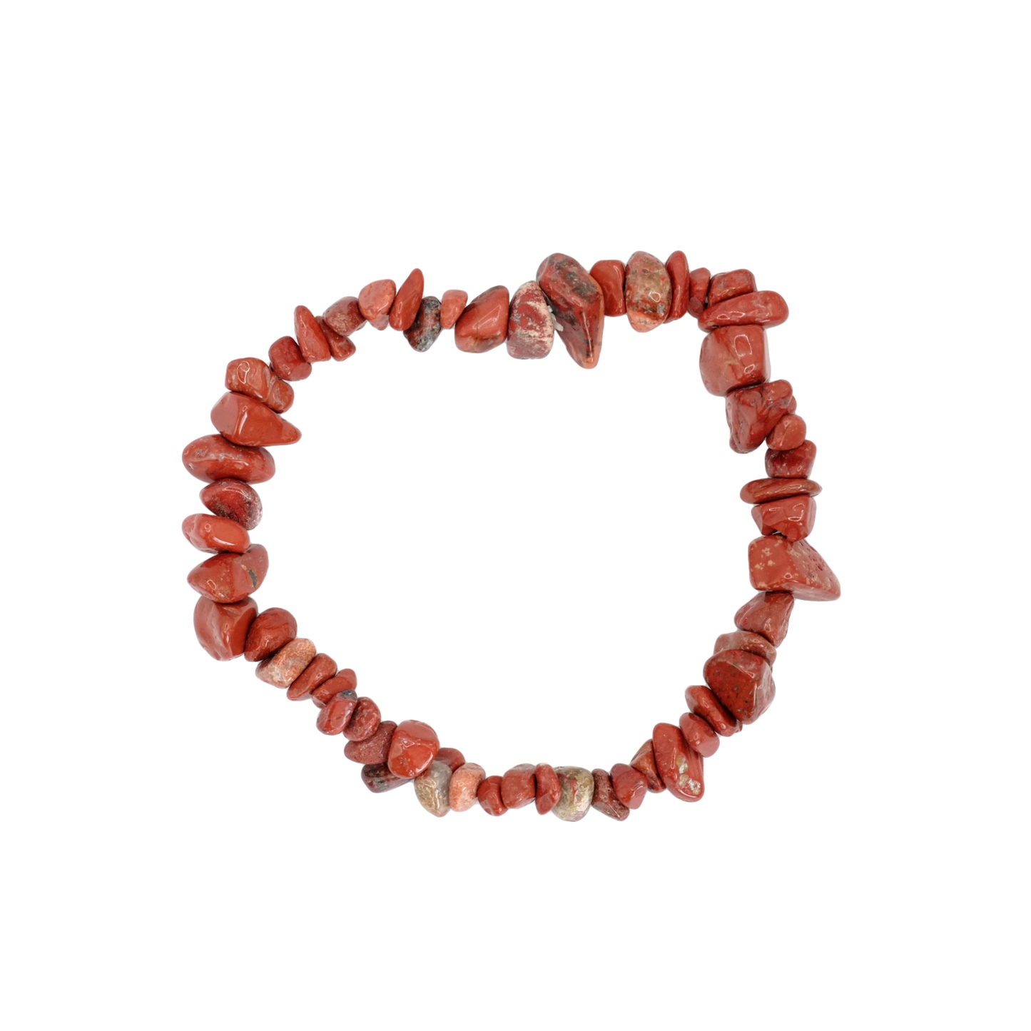 Bracelet baroque en jaspe rouge d'Afrique du Sud de qualité A