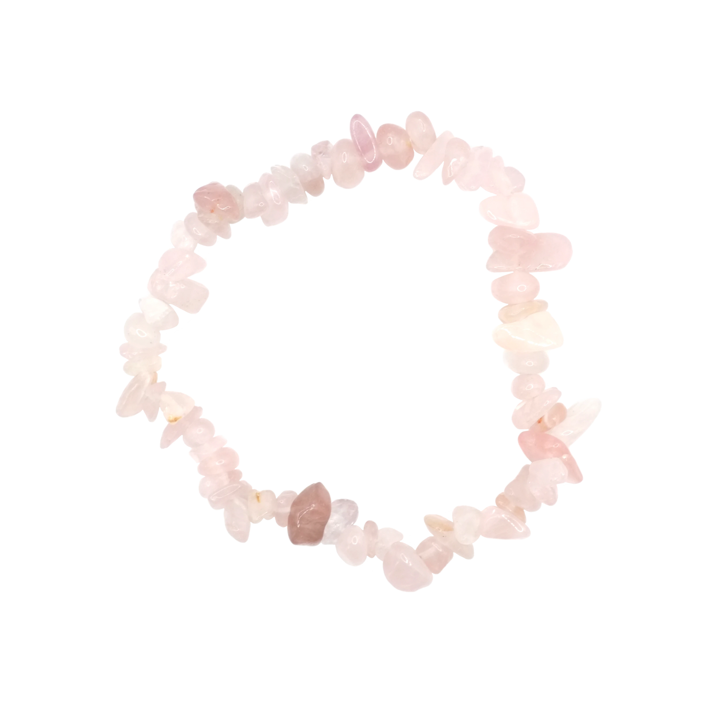 Bracelet baroque en quartz rose de Madagascar de qualité A+