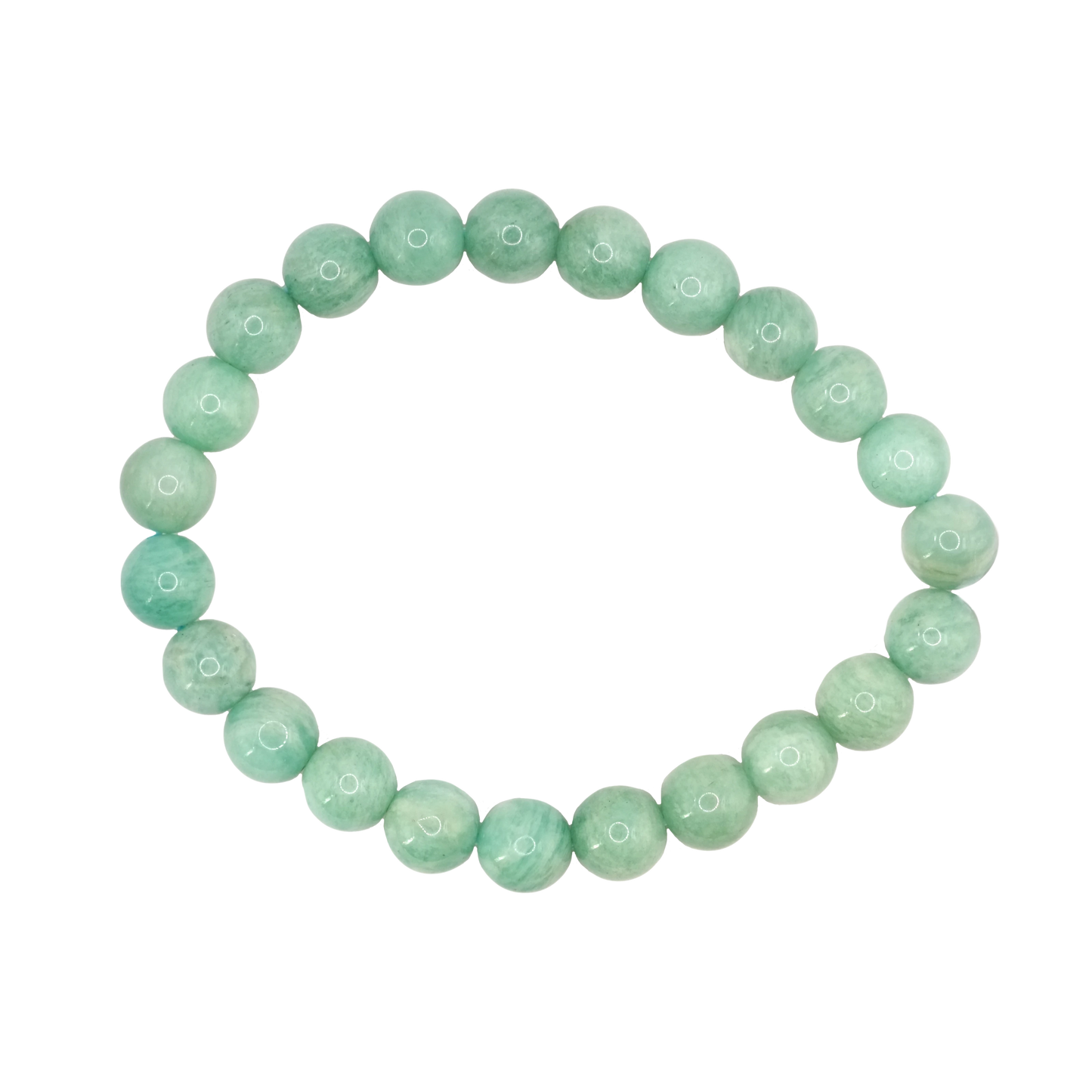 Bracelet boule 8mm en amazonite du Pérou de qualité A