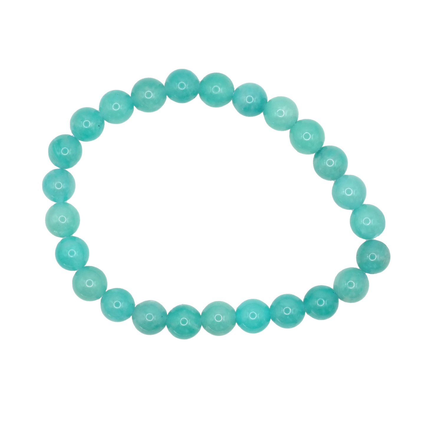 Bracelet boule 8mm en amazonite du Pérou de qualité AA