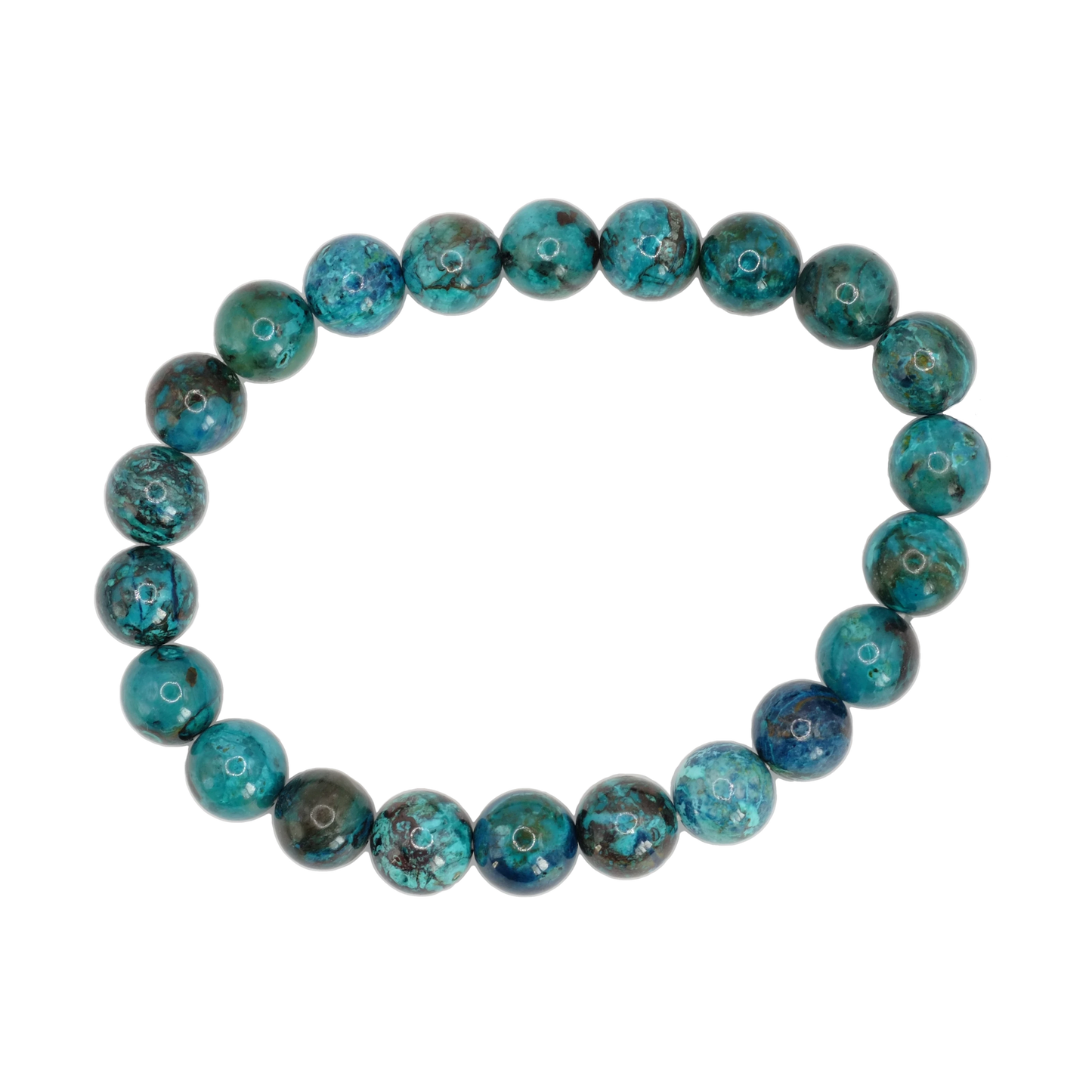 Bracelets baroque en chrysocolle du Pérou de qualité AAA