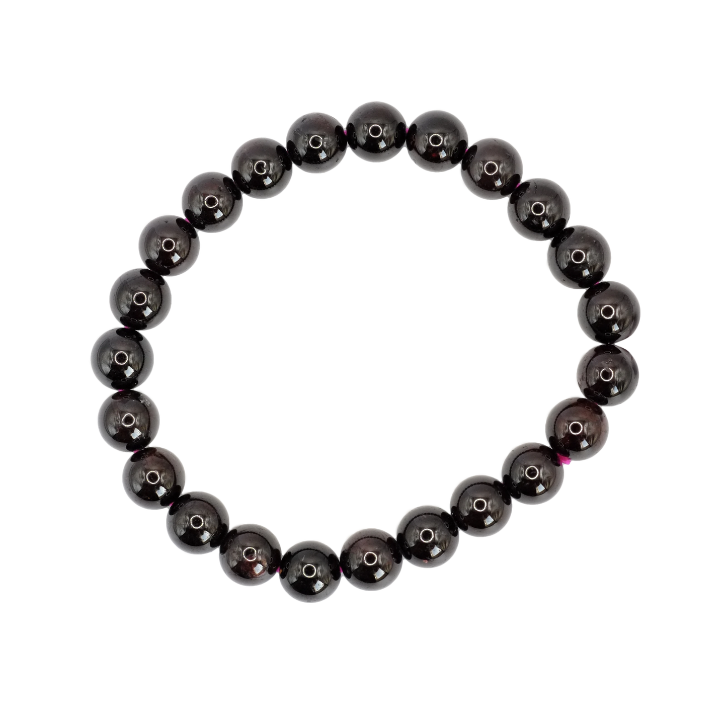 Bracelet boule en grenat rouge du Pakistan de qualité AA