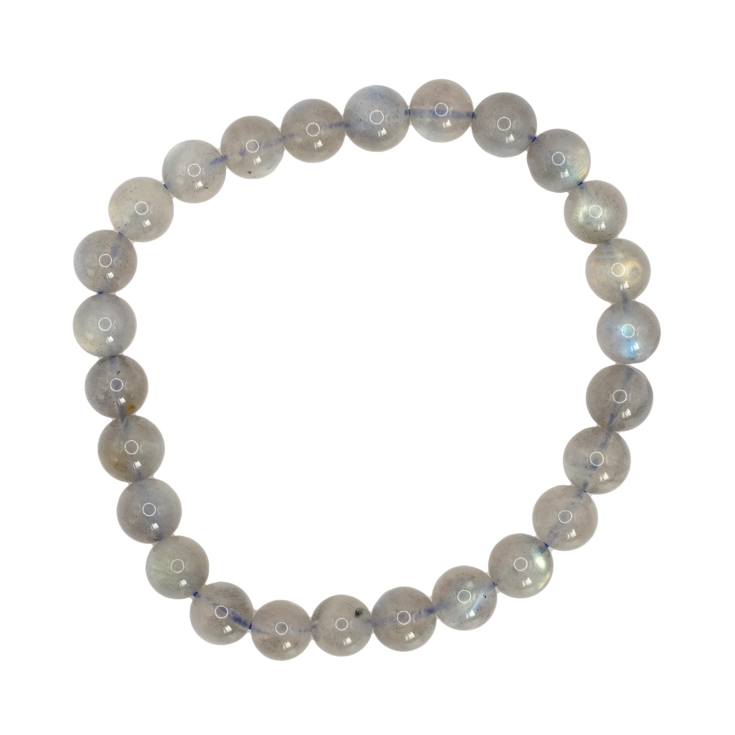 Bracelet boule en labradorite de Madagascar de qualité AA+