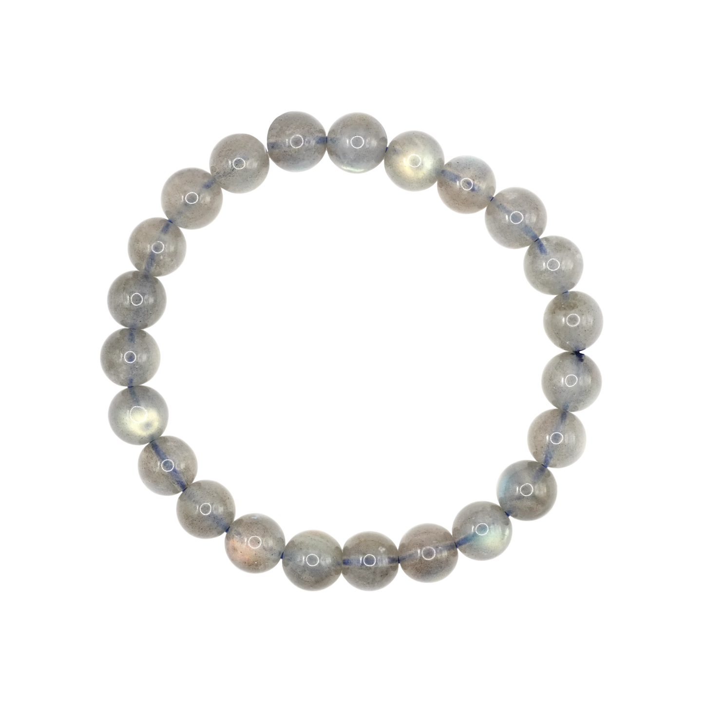 Bracelet boule en labradorite de Madagascar de qualité AAA