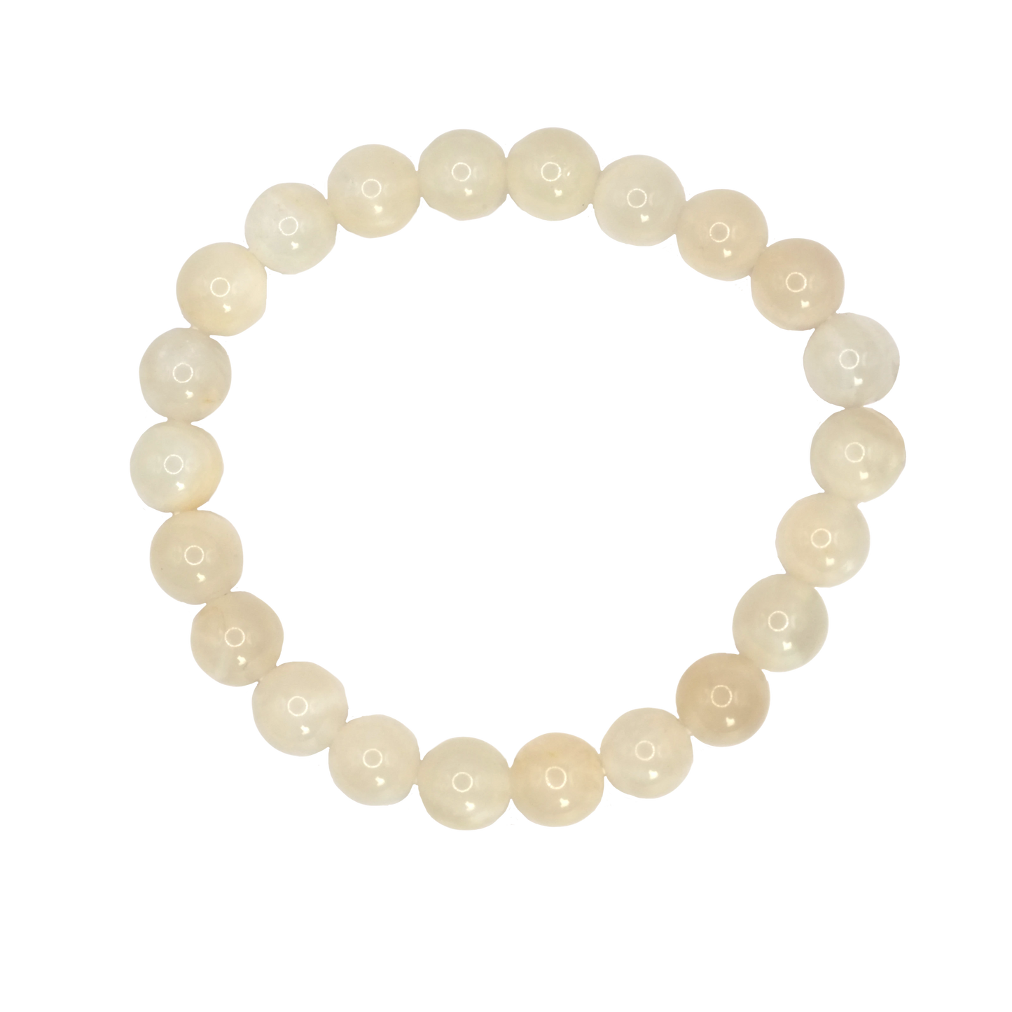 Bracelet boule en pierre de lune d'Inde de qualité A