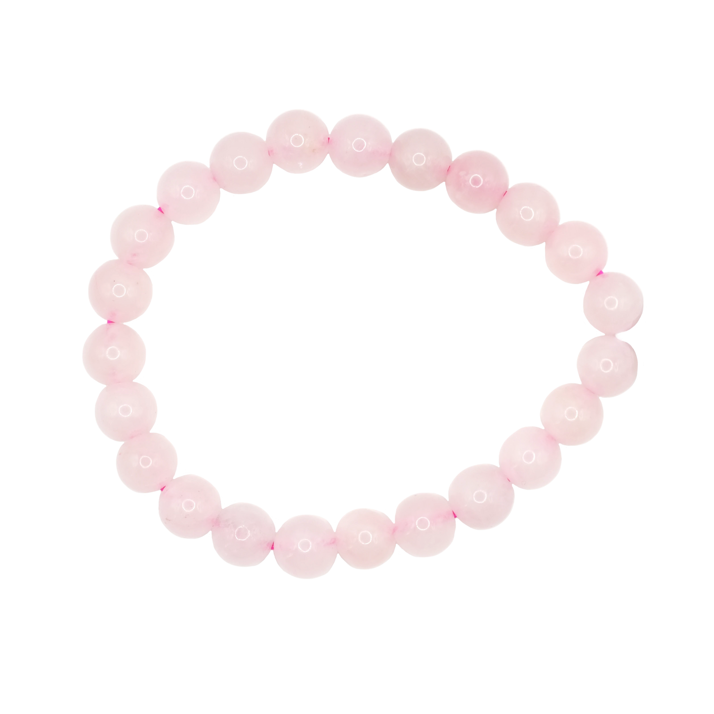 Bracelet boule en quartz rose de Madagascar de qualité A