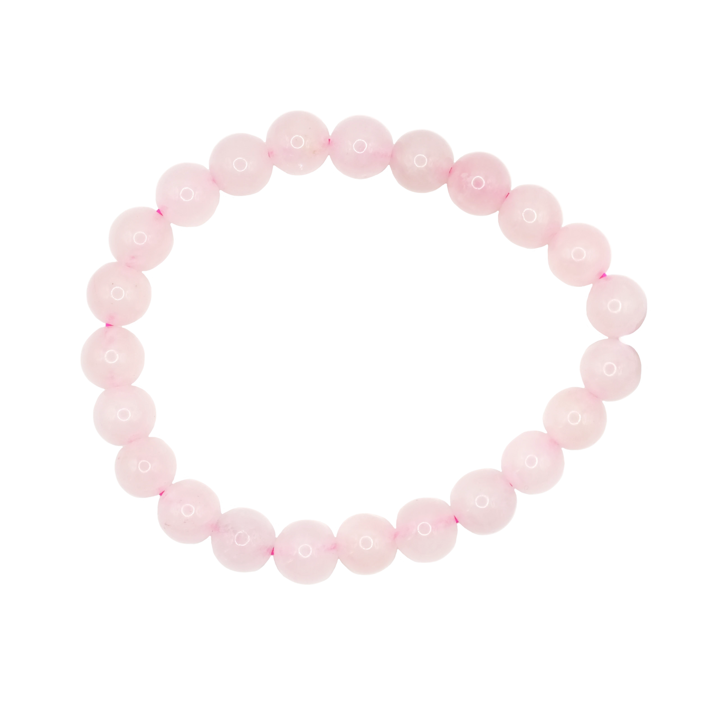 Bracelet boule en quartz rose de Madagascar de qualité A
