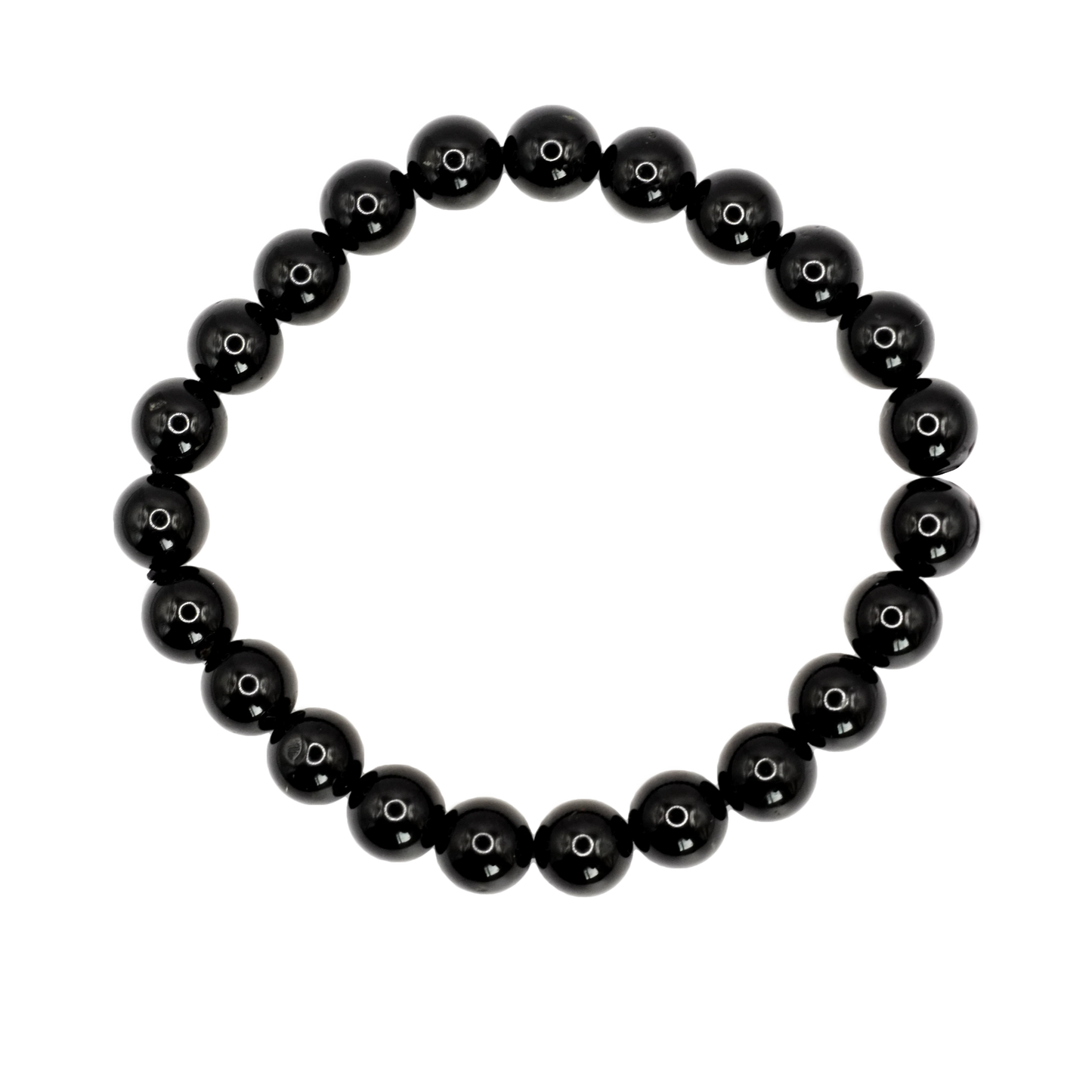 Bracelet boule en tourmaline noire du Brésil de qualité A