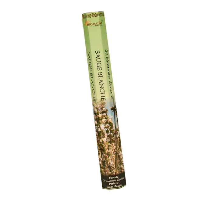 Encens naturel sauge blanche - bâtonnets - Aromatika
