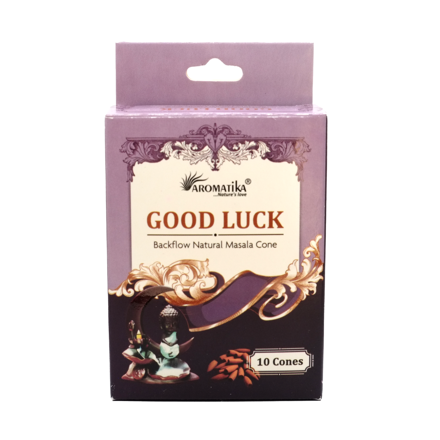 Encens naturel Good Luck en cônes -Encens inversé backflow