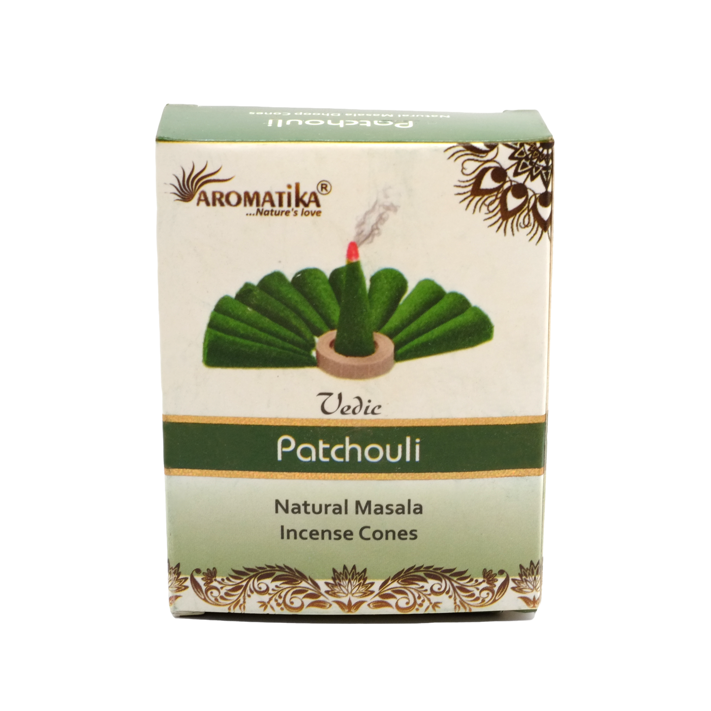 Encens naturel patchouli en cônes - Aromatika