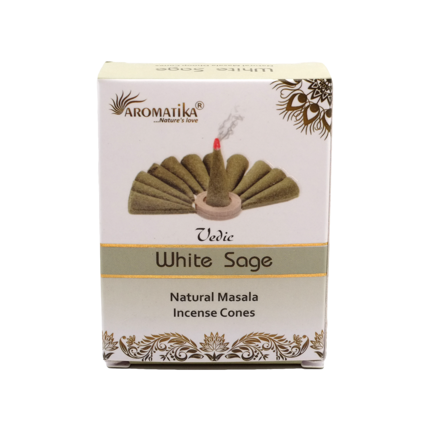 Encens naturel sauge blanche en cônes - Aromatika