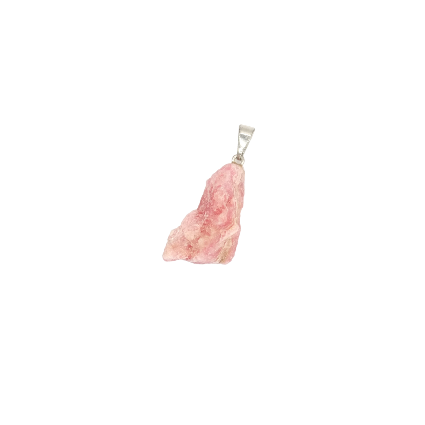 Pendentif pierre brute en rhodochrosite d'Argentine de qualité AA