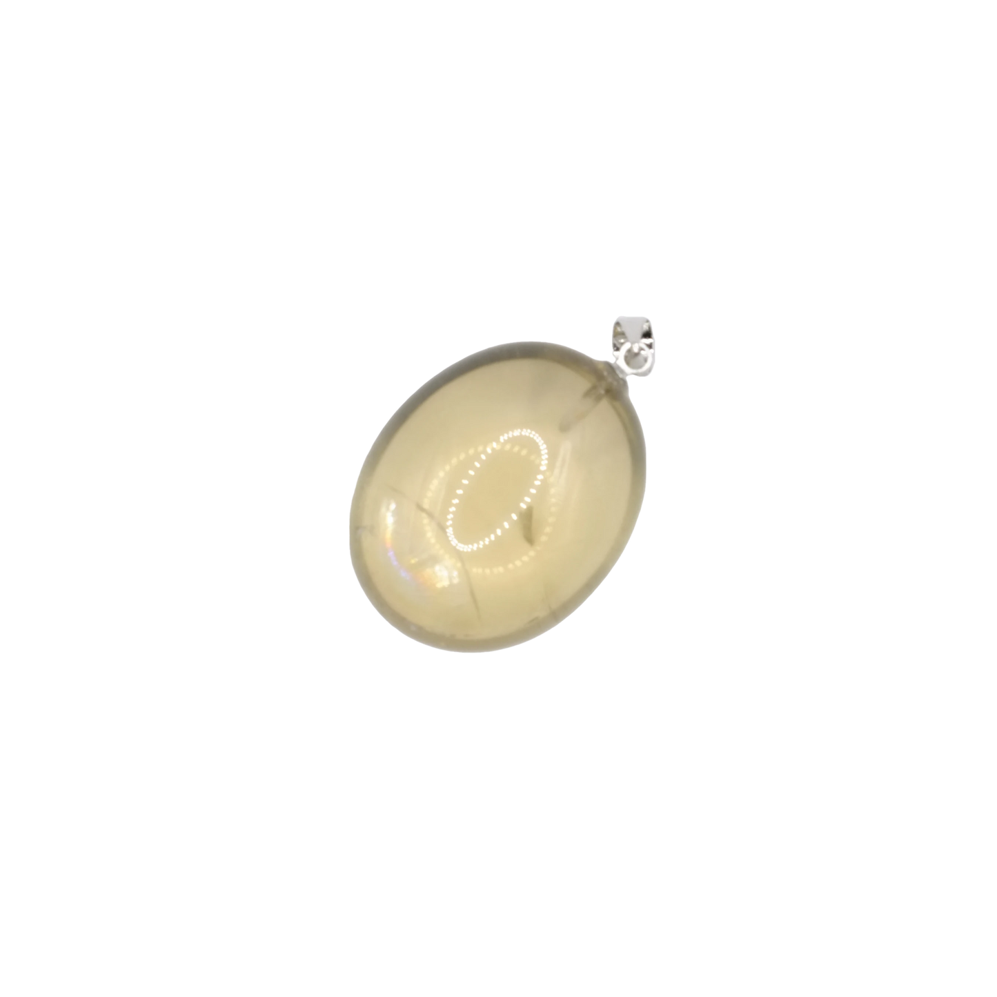 Pendentif pierre roulée en citrine de Madagascar de qualité AA