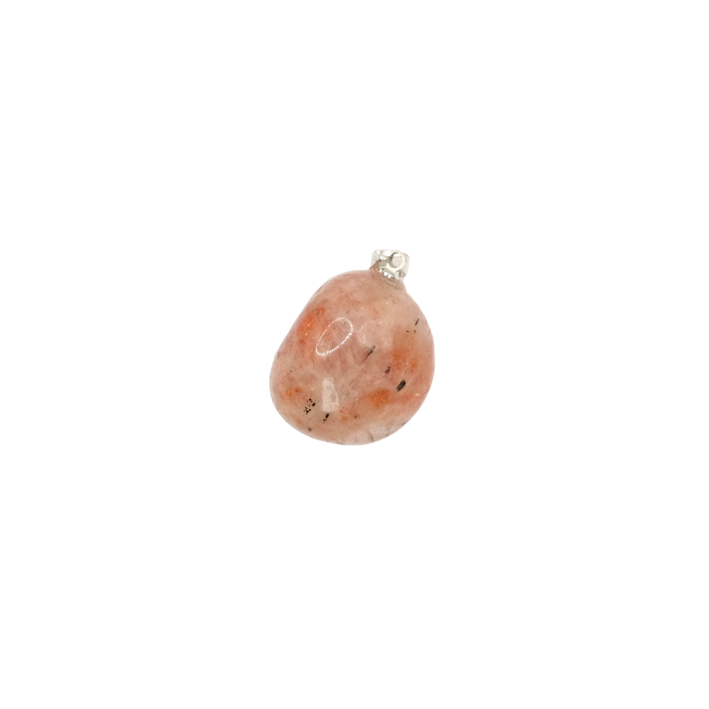 Pendentif pierre roulée en pierre de soleil d'Inde de qualité A+