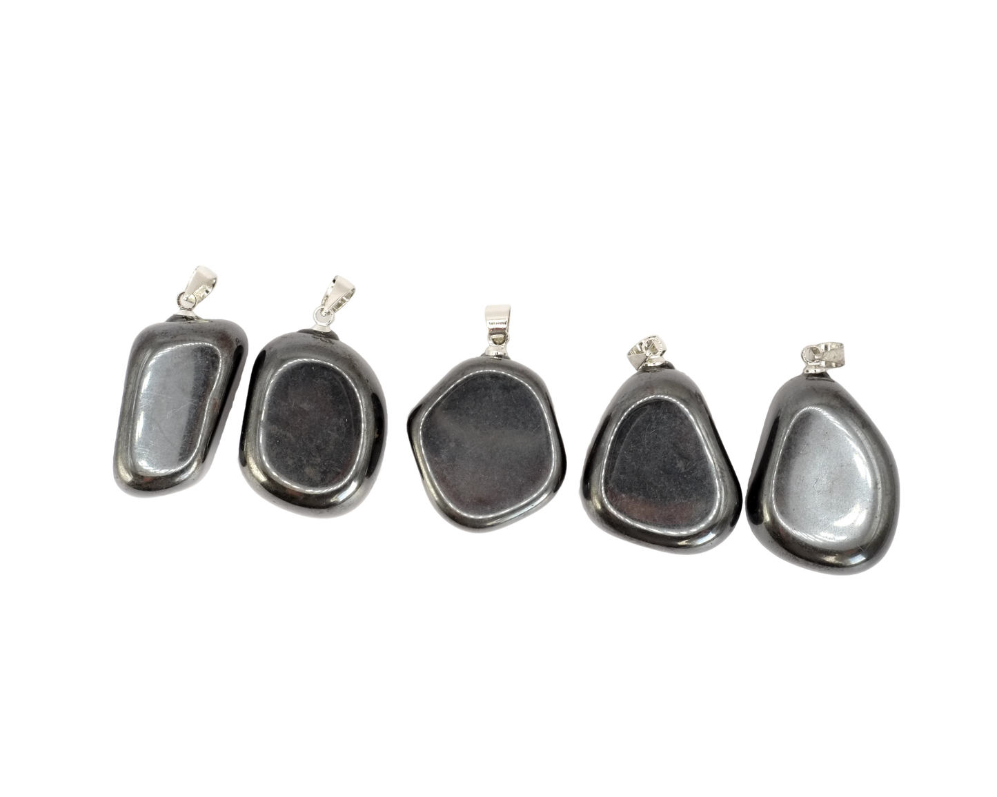 Pendentifs pierre roulée en hématite de Chine de qualité A+