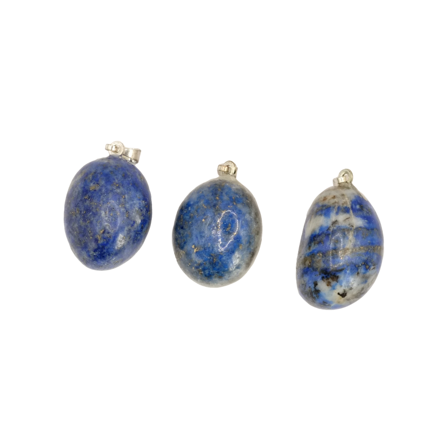 Pendentifs pierre roulée en lapis lazuli d'Afghanistan de qualité A