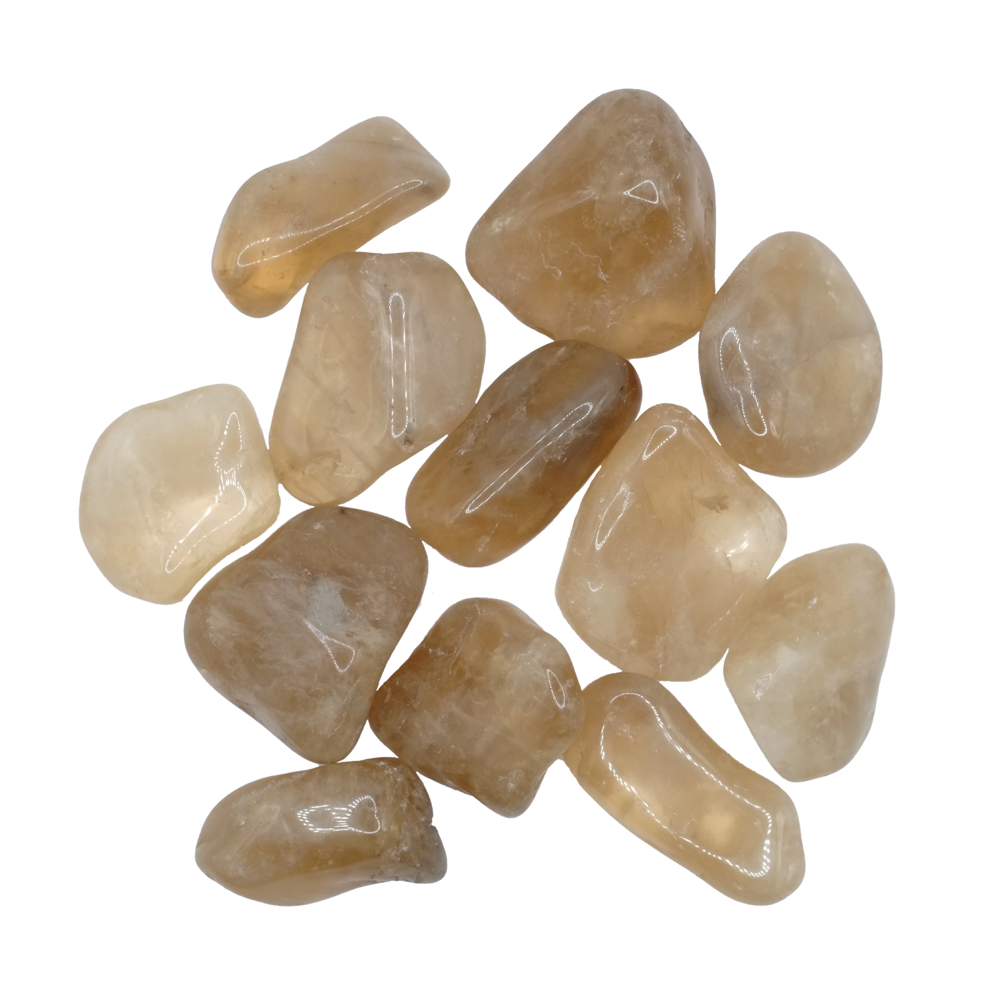 Pierres roulées en citrine naturelle du Brésil de qualité A