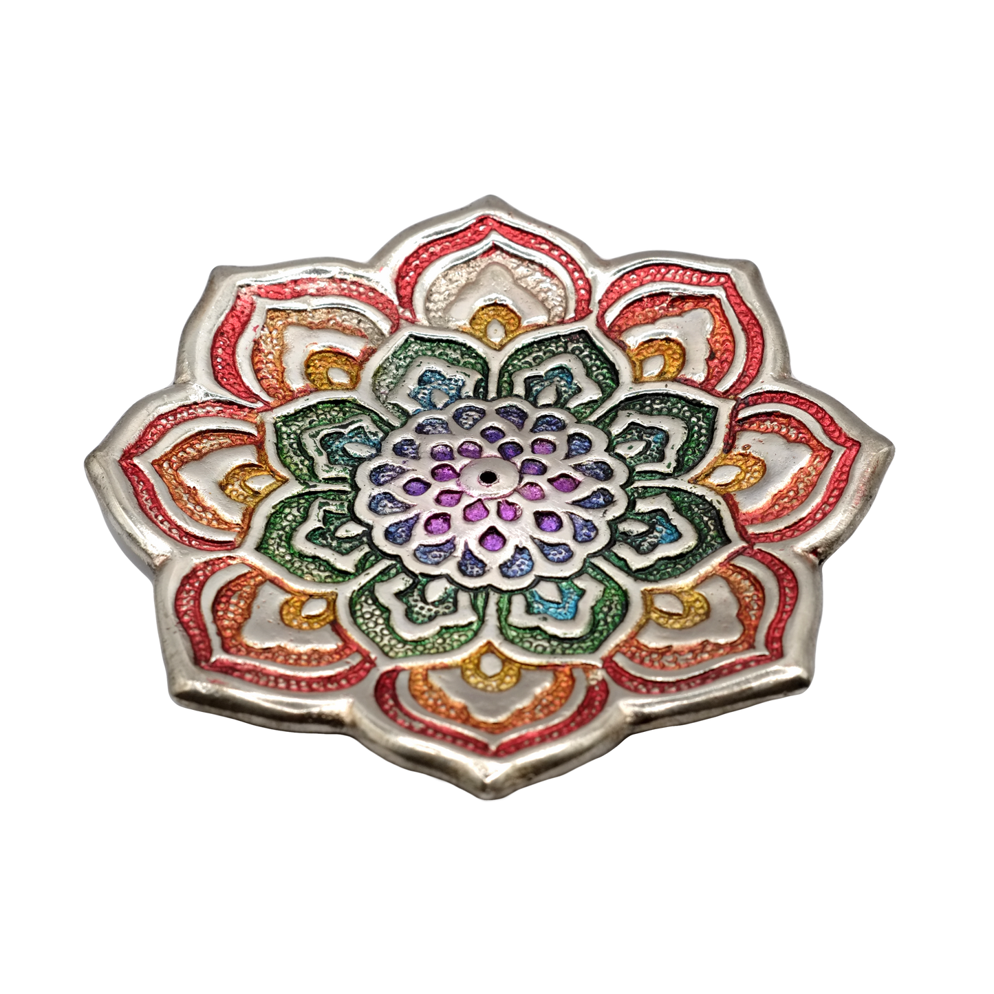 Porte-encens "Mandala arc-en-ciel"