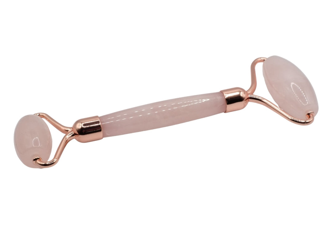 Rouleau de massage en quartz rose du Brésil de qualité A