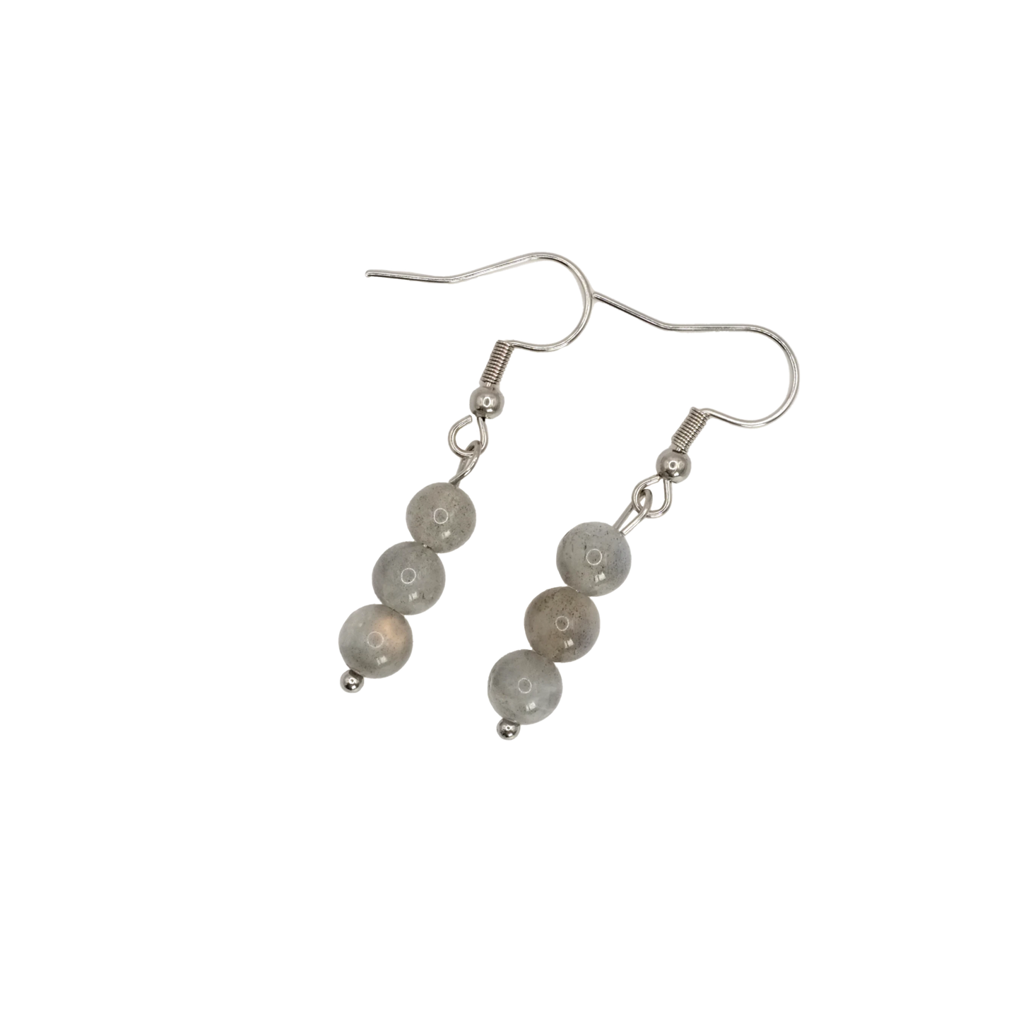Boucles d'oreilles boules labradorite mm