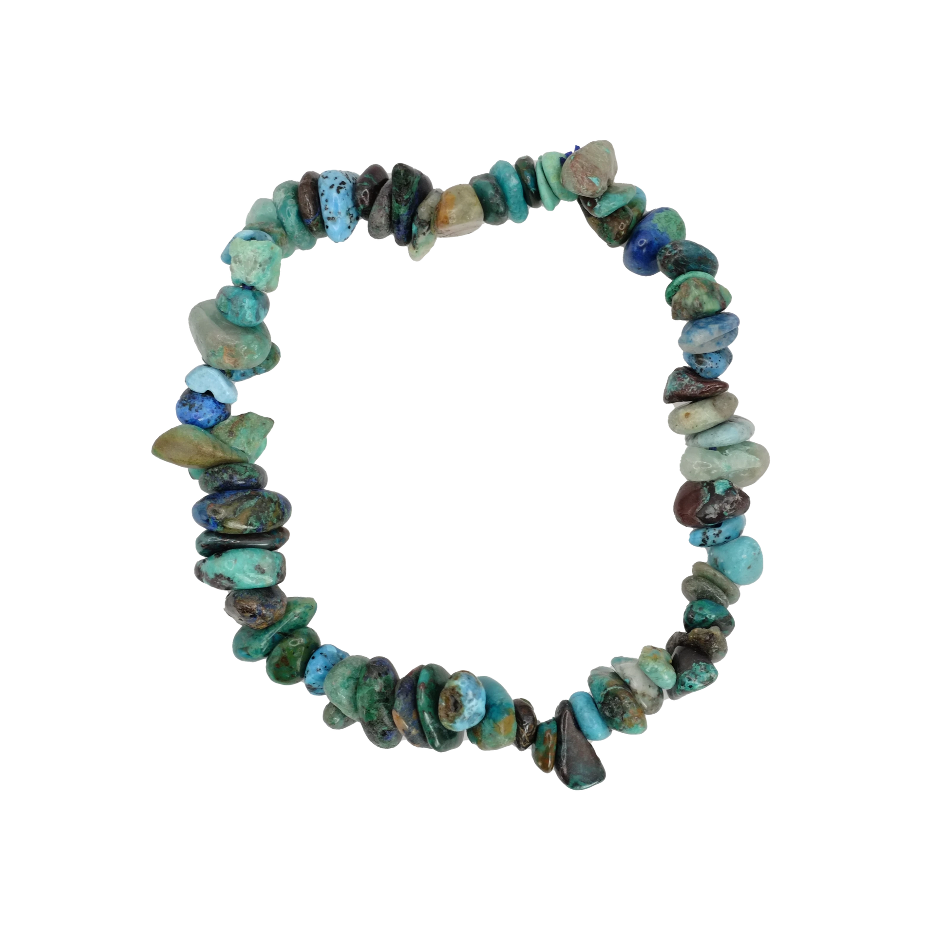 Bracelets baroque en chrysocolle du Pérou de qualité AA