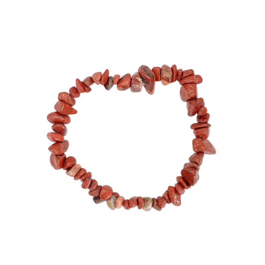 Bracelet baroque en jaspe rouge d'Afrique du Sud de qualité A