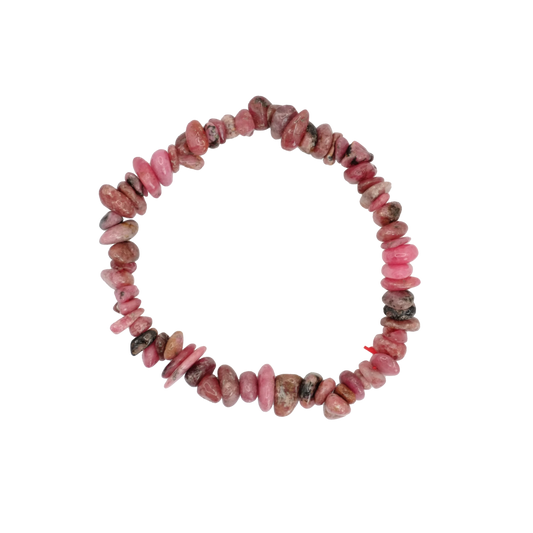 Bracelet baroque en rhodonite du Brésil de qualité AA