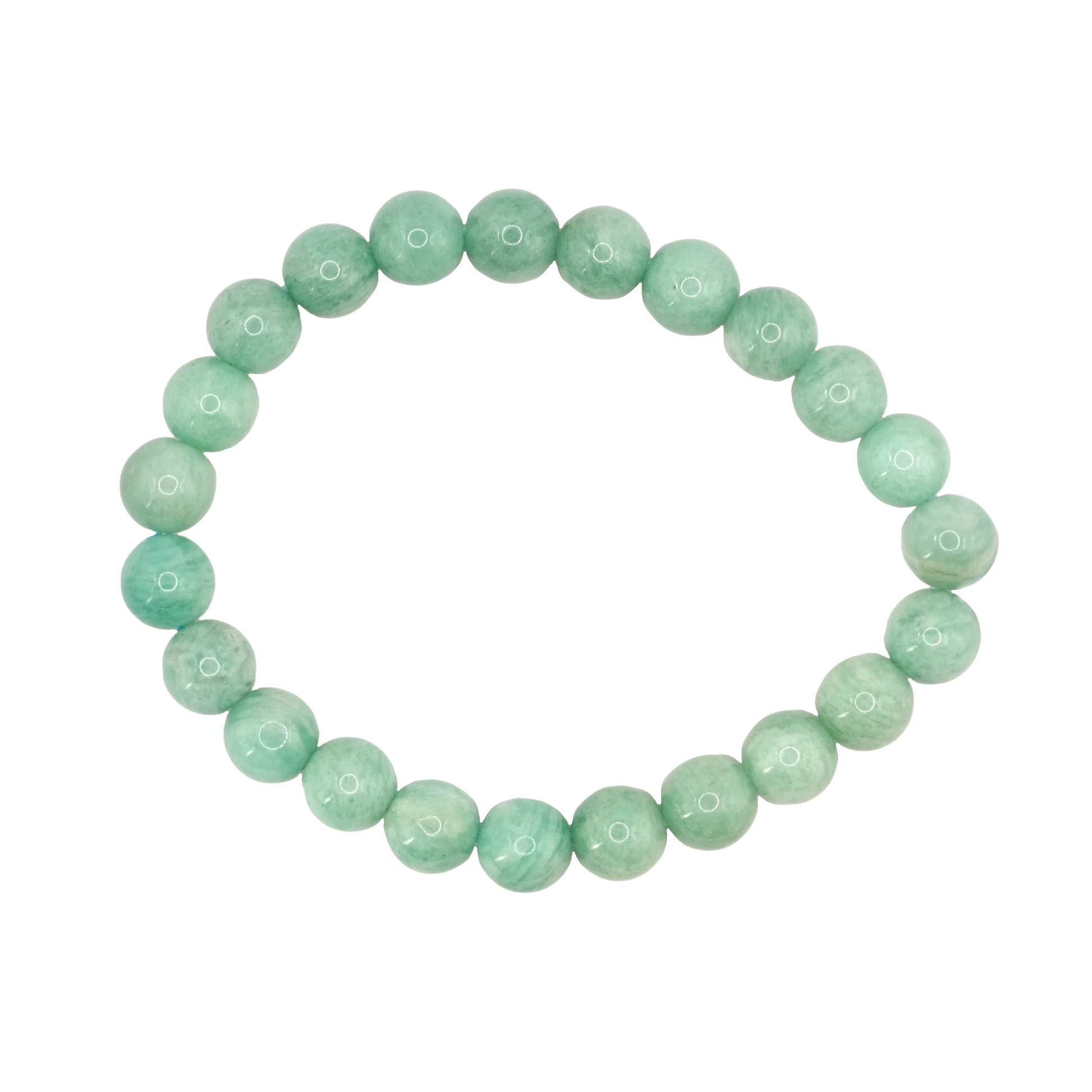 Bracelet boule 8mm en amazonite du Pérou de qualité A 