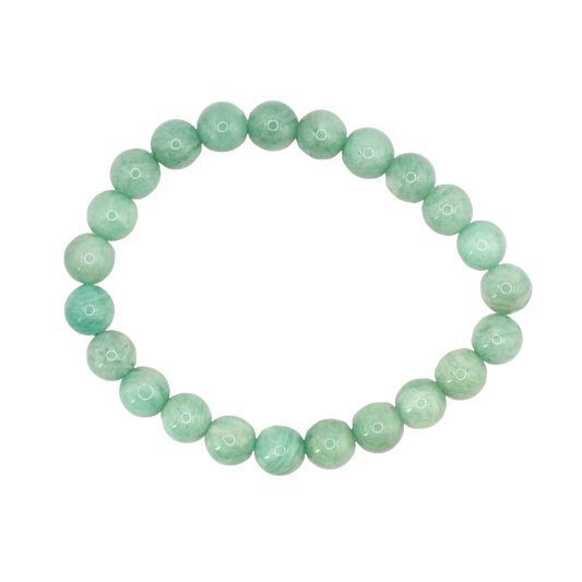 Bracelet boule 8mm en amazonite du Pérou de qualité A 
