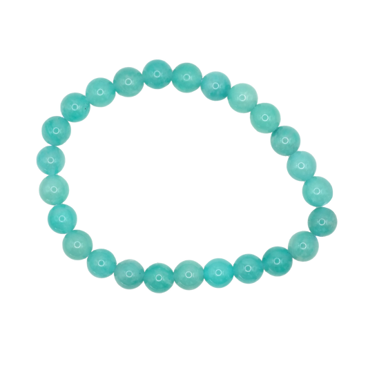 Bracelet boule 8mm en amazonite du Pérou de qualité AA