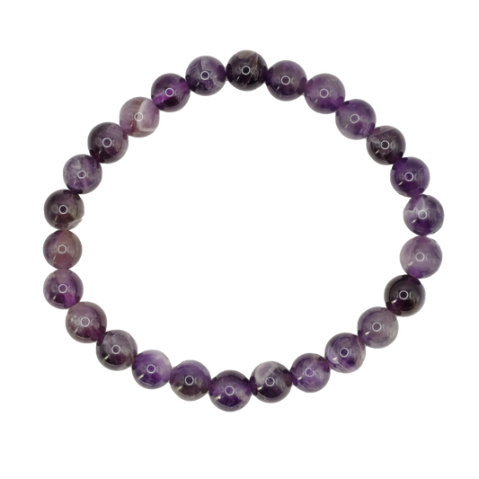 Bracelet boule 8mm en améthyste du Brésil de qualité A - Taille 2