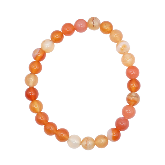 Bracelet boule en cornaline du Brésil de qualité A - Taille 2