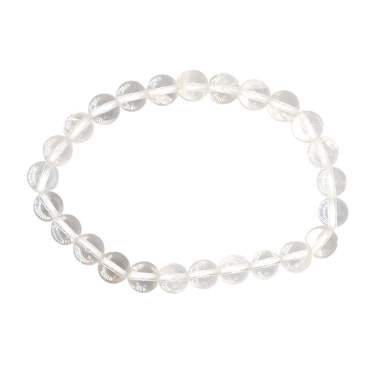 Bracelet boule en cristal de roche du Brésil de qualité A