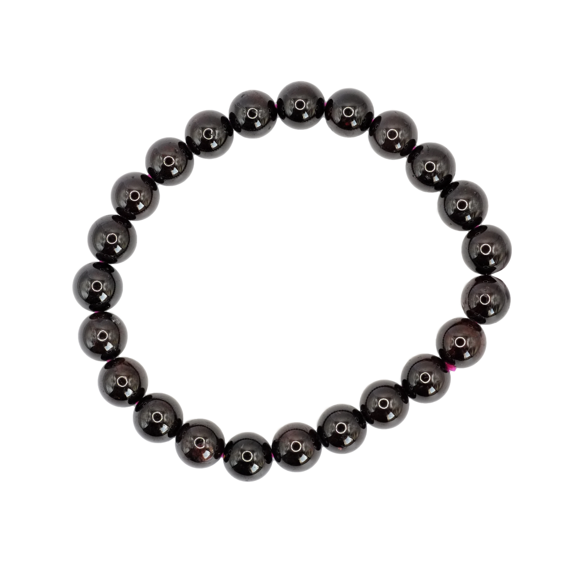 Bracelet boule en grenat rouge du Pakistan de qualité AA