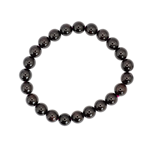 Bracelet boule en grenat rouge du Pakistan de qualité AA