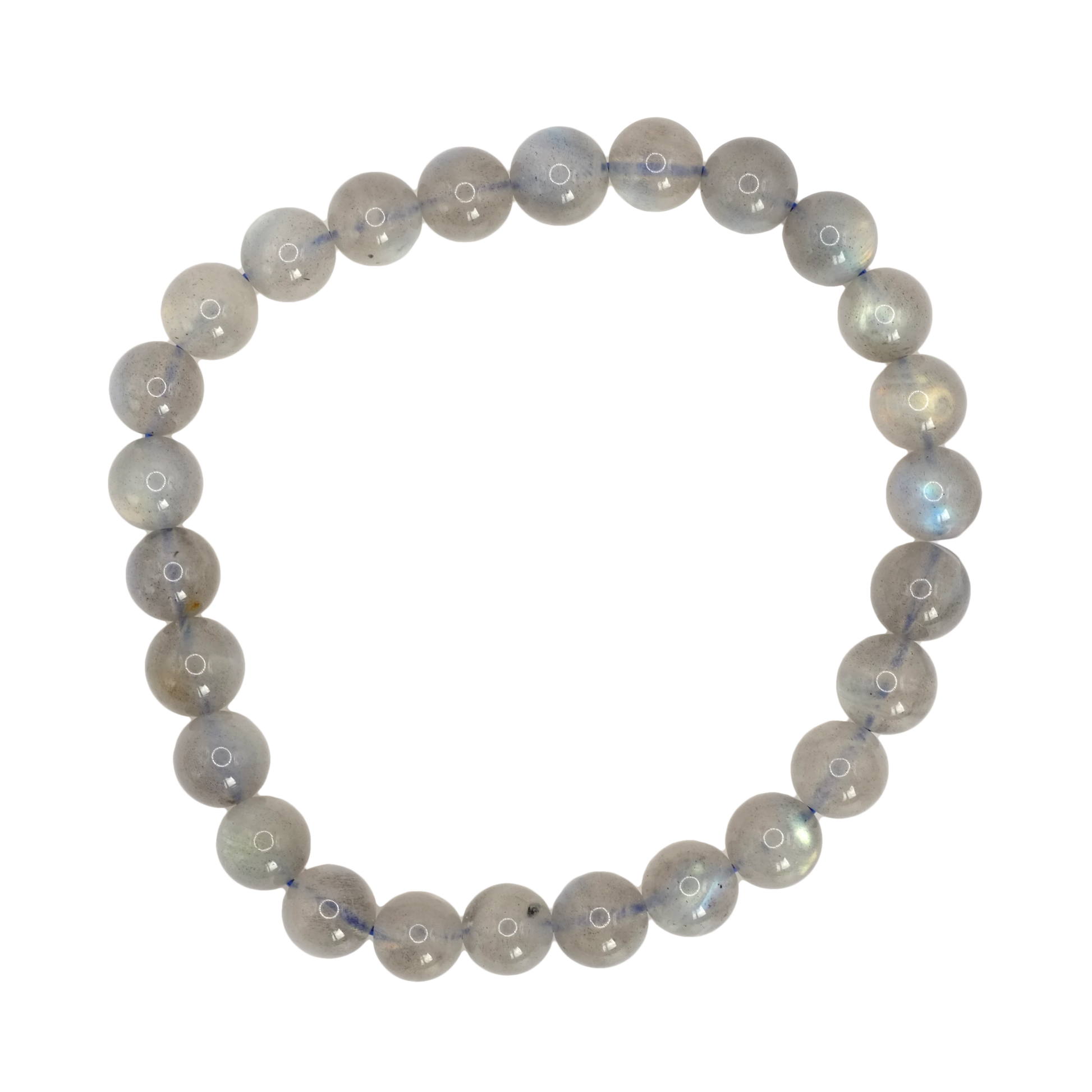 Bracelet boule en labradorite de Madagascar de qualité AA+