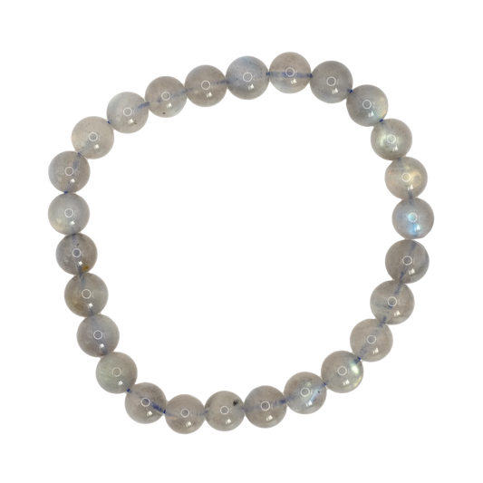 Bracelet boule en labradorite de Madagascar de qualité AA+