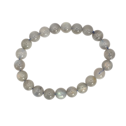 Bracelet boule en labradorite de Madagascar de qualité AA
