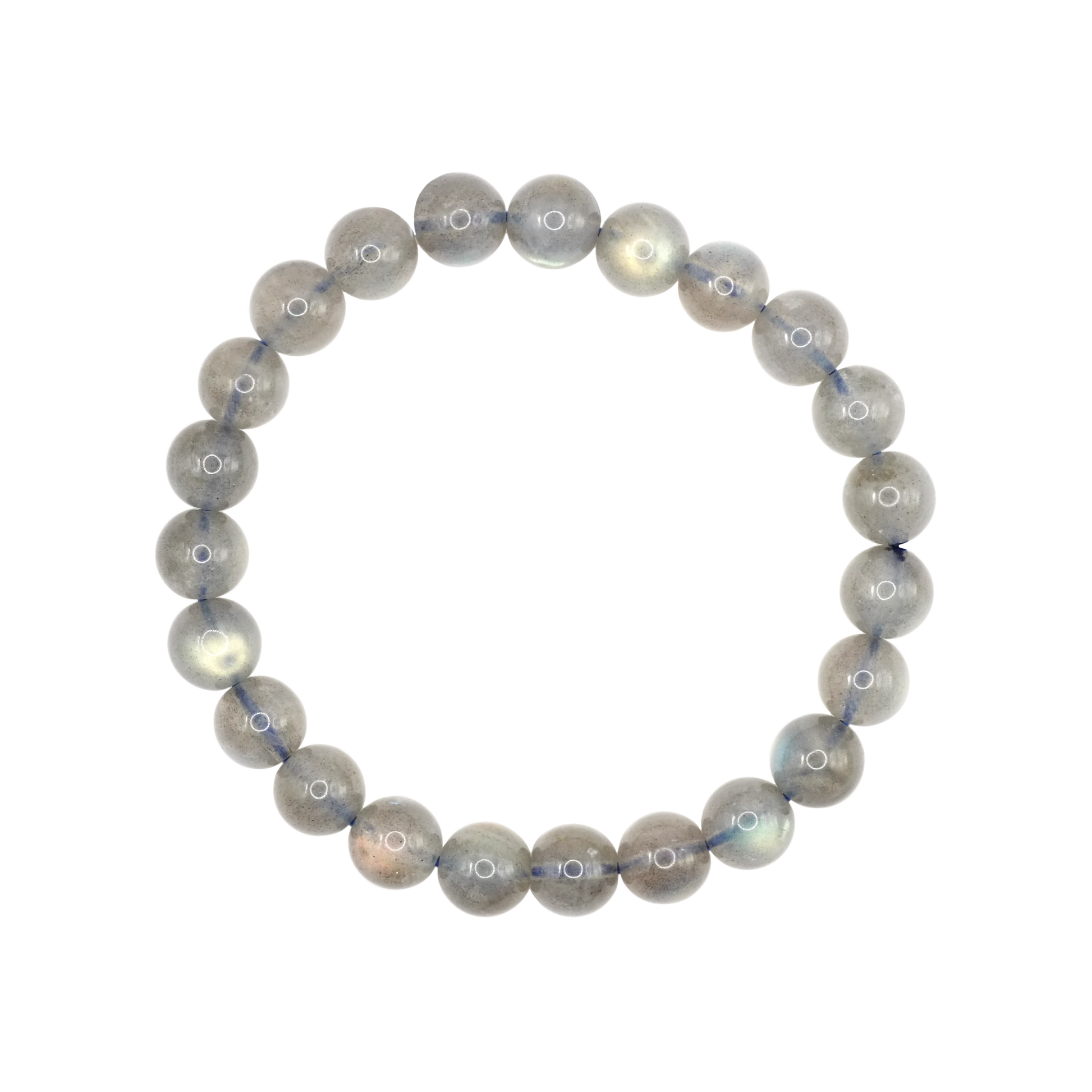 Bracelet boule en labradorite de Madagascar de qualité AAA