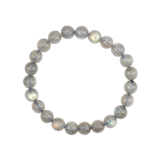 Bracelet boule en labradorite de Madagascar de qualité AAA