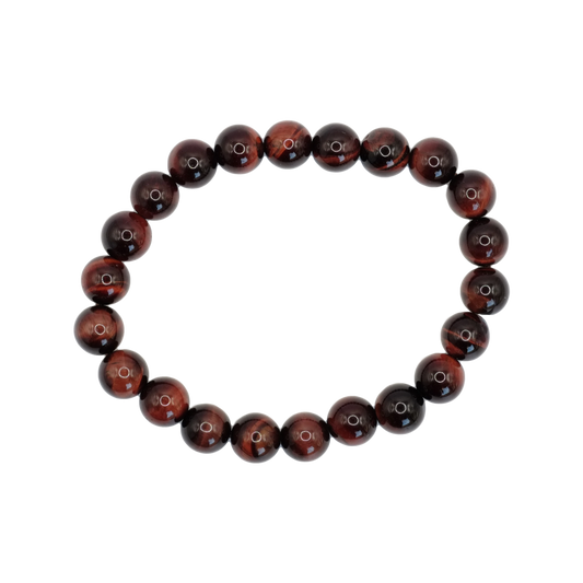 Bracelet boule en oeil de taureau d'Afrique du Sud de qualité AA