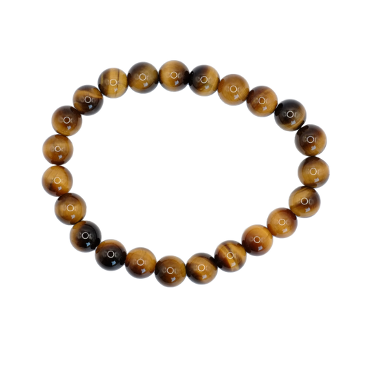 Bracelet boule en oeil de tigre d'Afrique du Sud de qualité AA