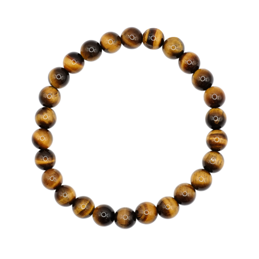 Bracelet boule en oeil de tigre d'Afrique du Sud de qualité AA - Taille 2