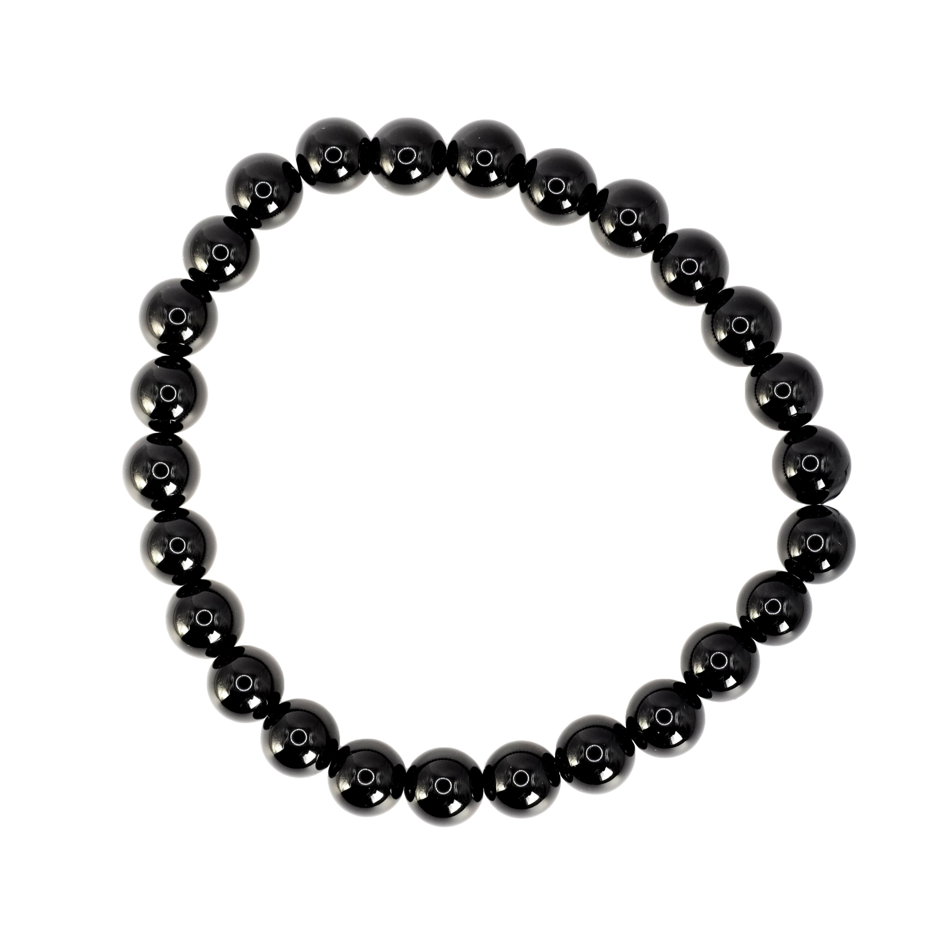 Bracelet boule en onyx du Brésil. Tour de poignet : 18 – 20 cm. Taille 2 = 25/27 perles.
