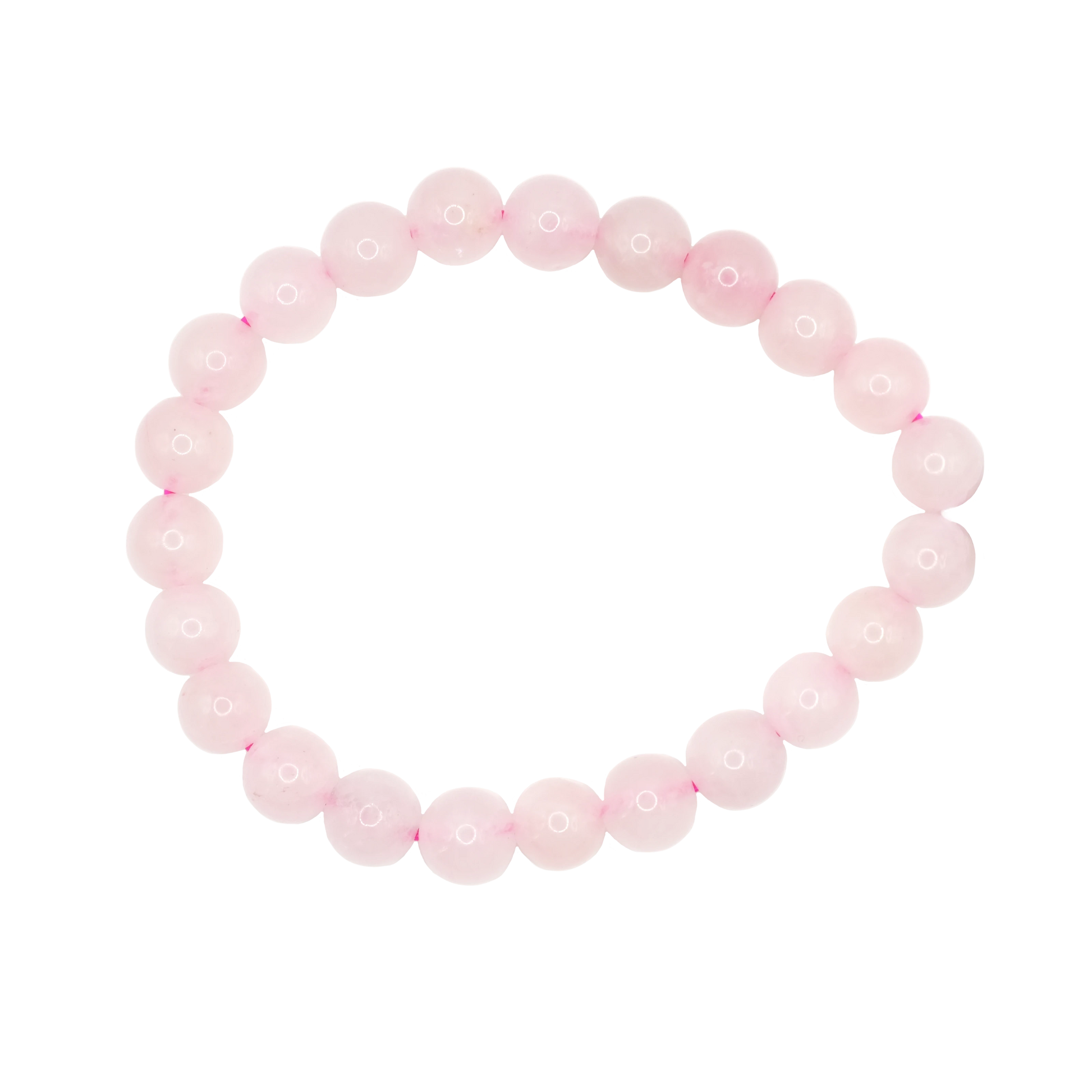 Bracelet boule en quartz rose de Madagascar de qualité A