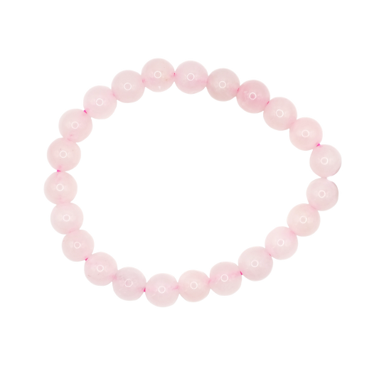 Bracelet boule en quartz rose de Madagascar de qualité A