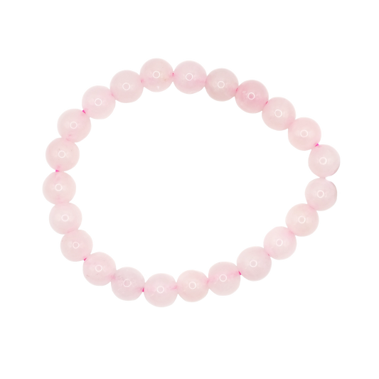 Bracelet boule en quartz rose de Madagascar de qualité A