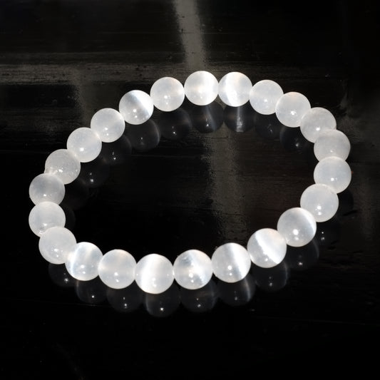 Bracelet sélénite 8mm
