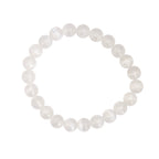 Bracelet boule en sélénite du Maroc de qualité AA.